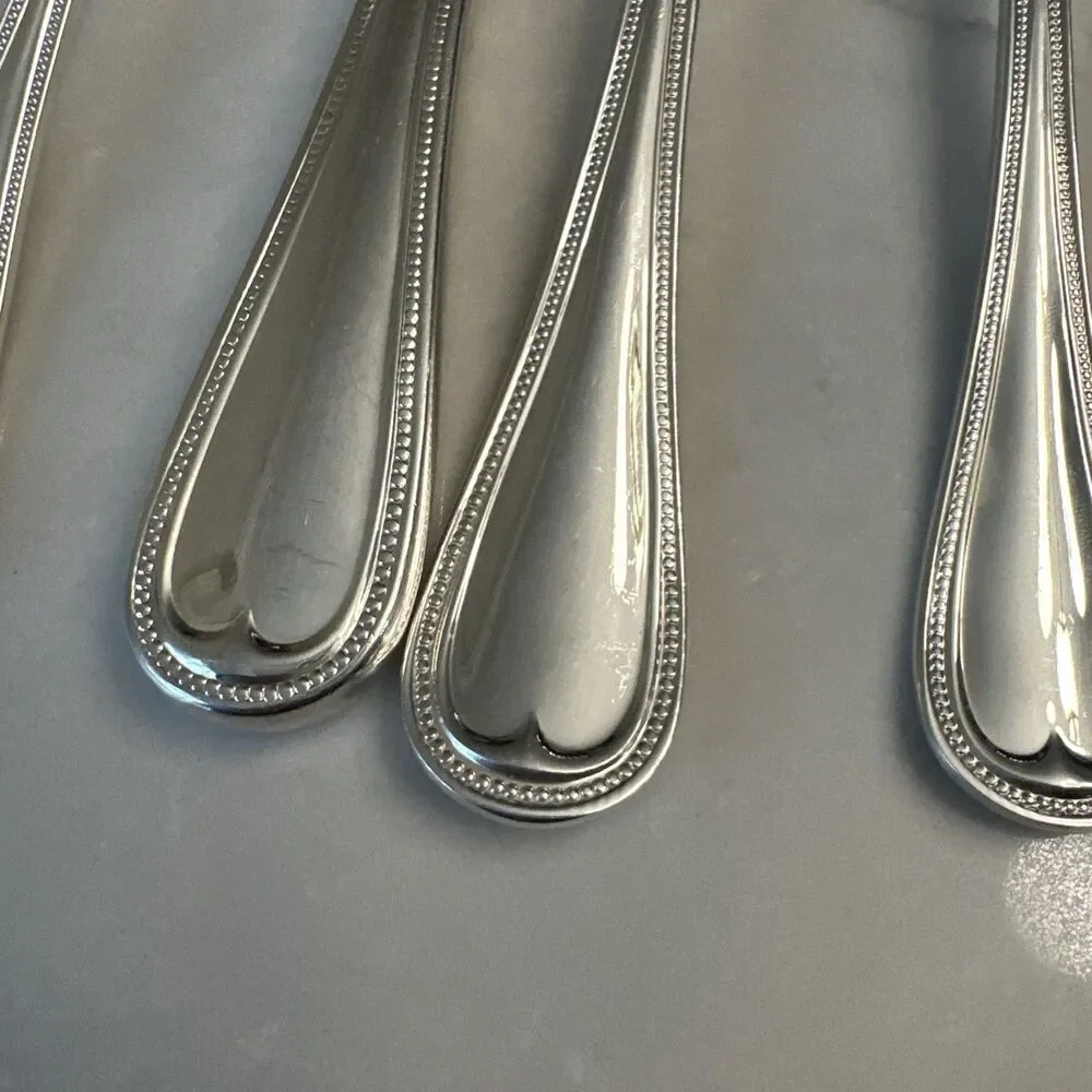 Reed & Barton Beaded English Gentry Silverplate 5 piece place setting fork knife